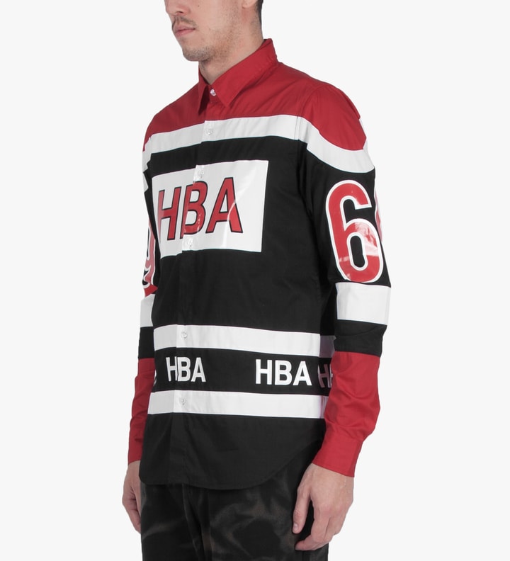 Red/Black Hockey Button Down Shirt Placeholder Image