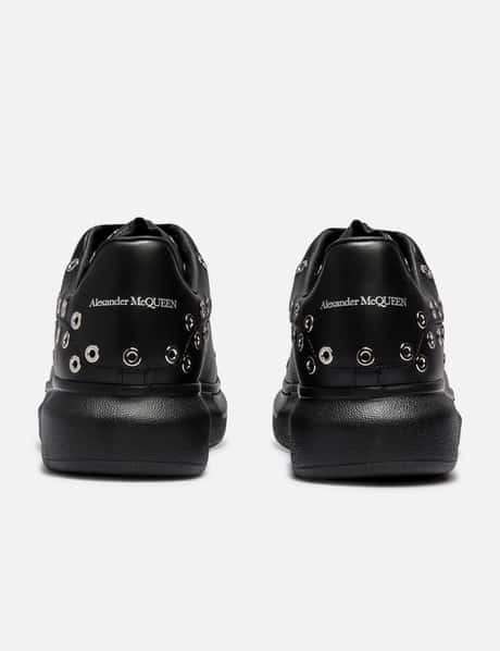 Mens Alexander McQueen black Leather Oversized Sneakers
