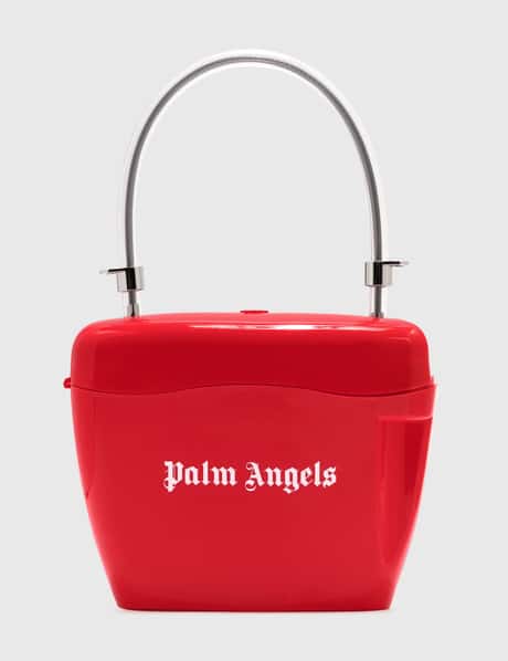 Fashion Red Palm Angels Padlock Bag Palm Angels Logo-appliqué