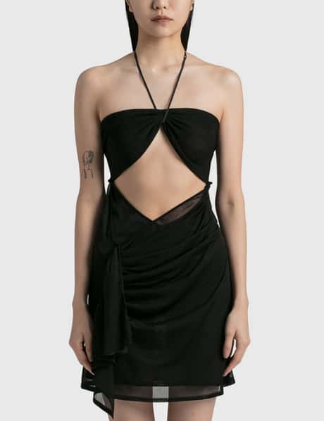 Nensi Dojaka - Ribbed Knit Cut-Out Mini Dress | HBX Nensi Dojaka - Ribbed Knit Cut-Out Mini Dress | HBX