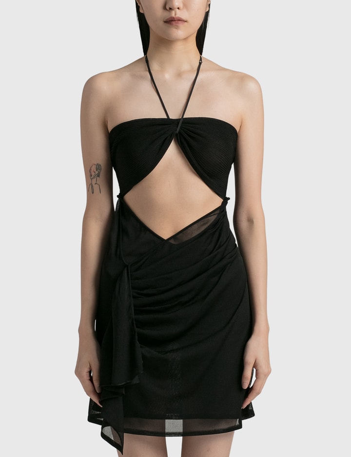 Nensi Dojaka - Ribbed Knit Cut-Out Mini Dress | HBX Nensi Dojaka - Ribbed Knit Cut-Out Mini Dress | HBX