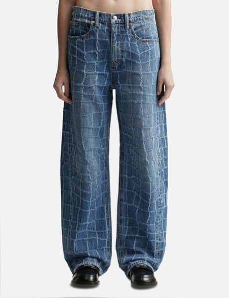 T By Alexander Wang Laser-distressed Denim Jeans