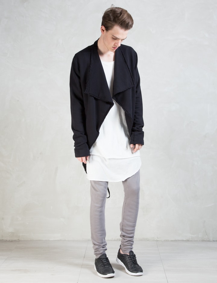 Longer Jersey Jacket With Button And Pockets Placeholder Image