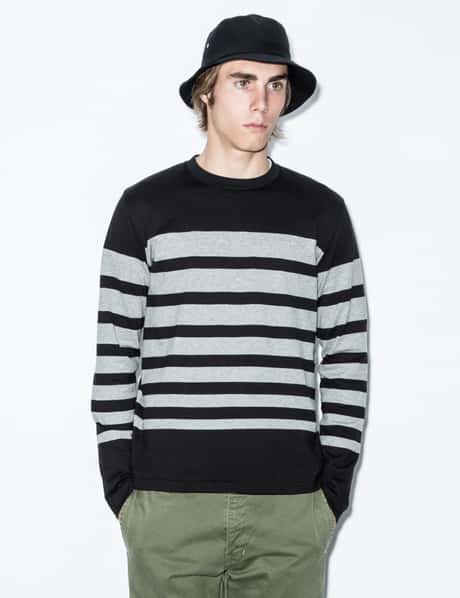 FUCT SSDD - Black/Grey Border L/S T-Shirt | HBX