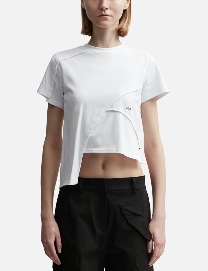 Heliot Emil Logo-print Panelled T-shirt In White