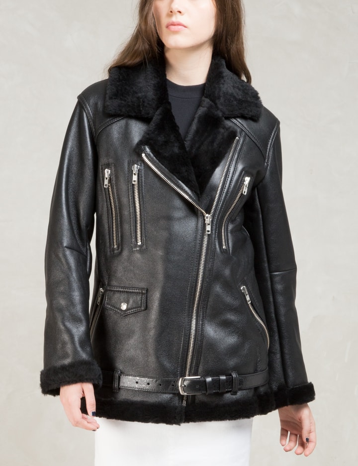 Black Anger Vision Shearling Jacket Placeholder Image