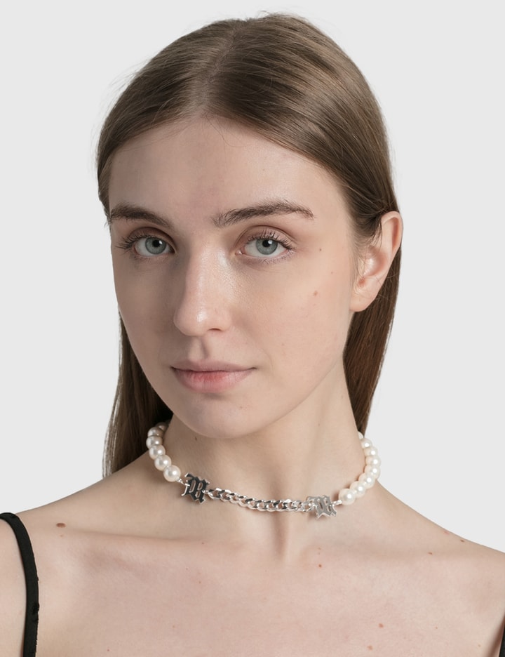 White Pearl With Curb Link Necklace Placeholder Image