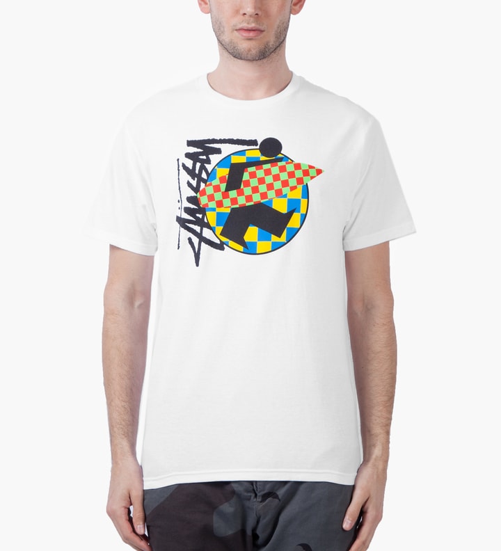 White Surfman Check T-Shirt Placeholder Image