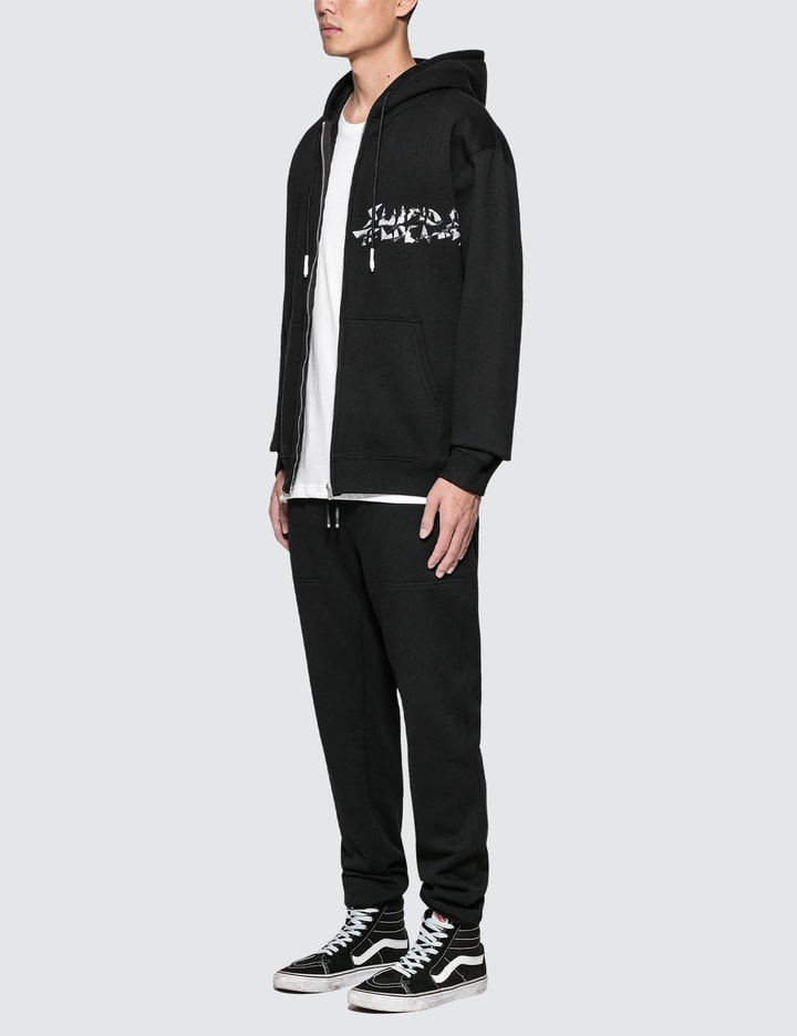 Zip Up Hoodie With Suicidal Print Placeholder Image