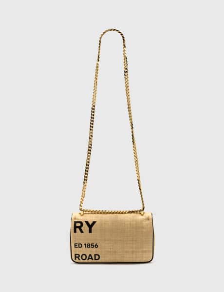 Burberry Small Horseferry Print Quilted Raffia Lola Bag HBX