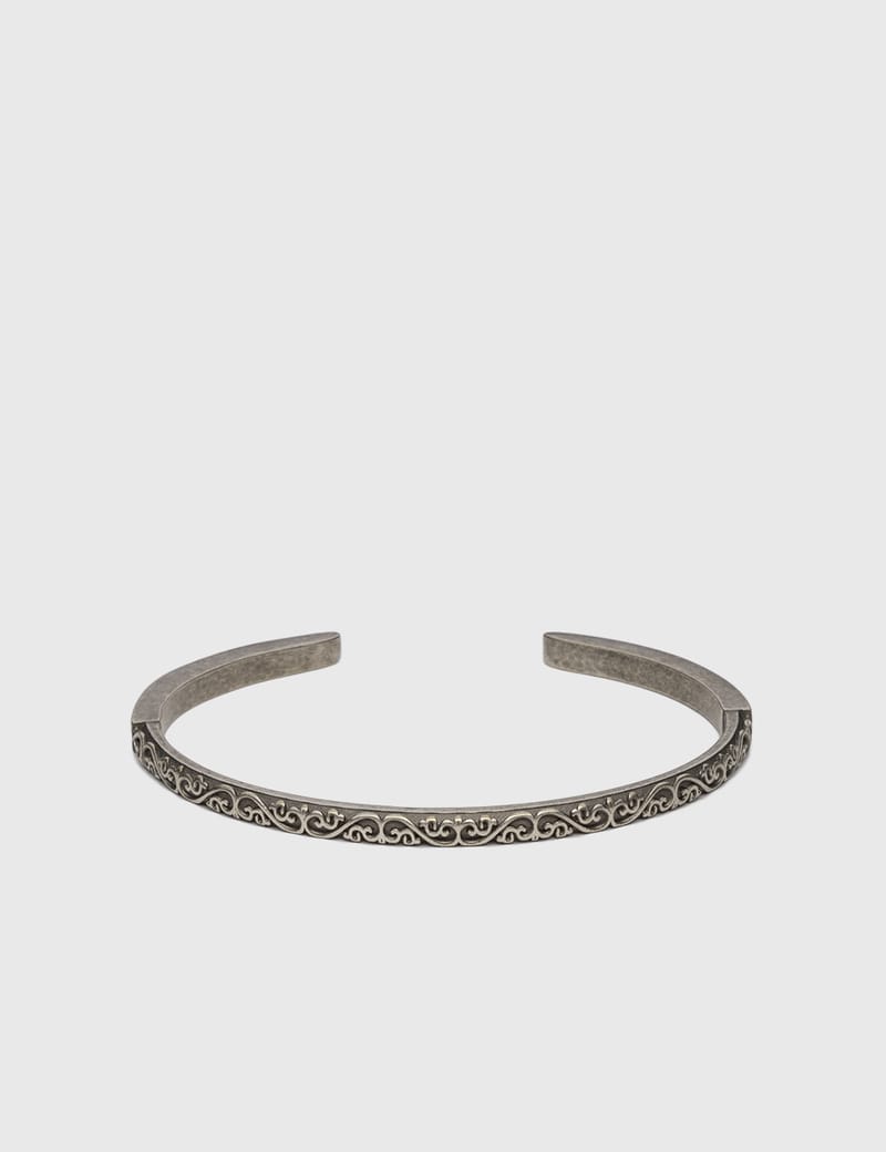 Maison Margiela polished open-cuff bracelet - Silver