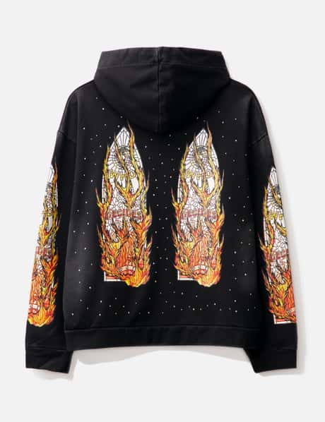 Who Decides War Flame Glass Hooded Sweatshirt HBX