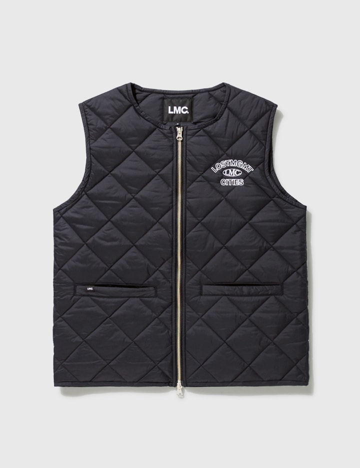 Lmc Oval Quilted Vest In Black