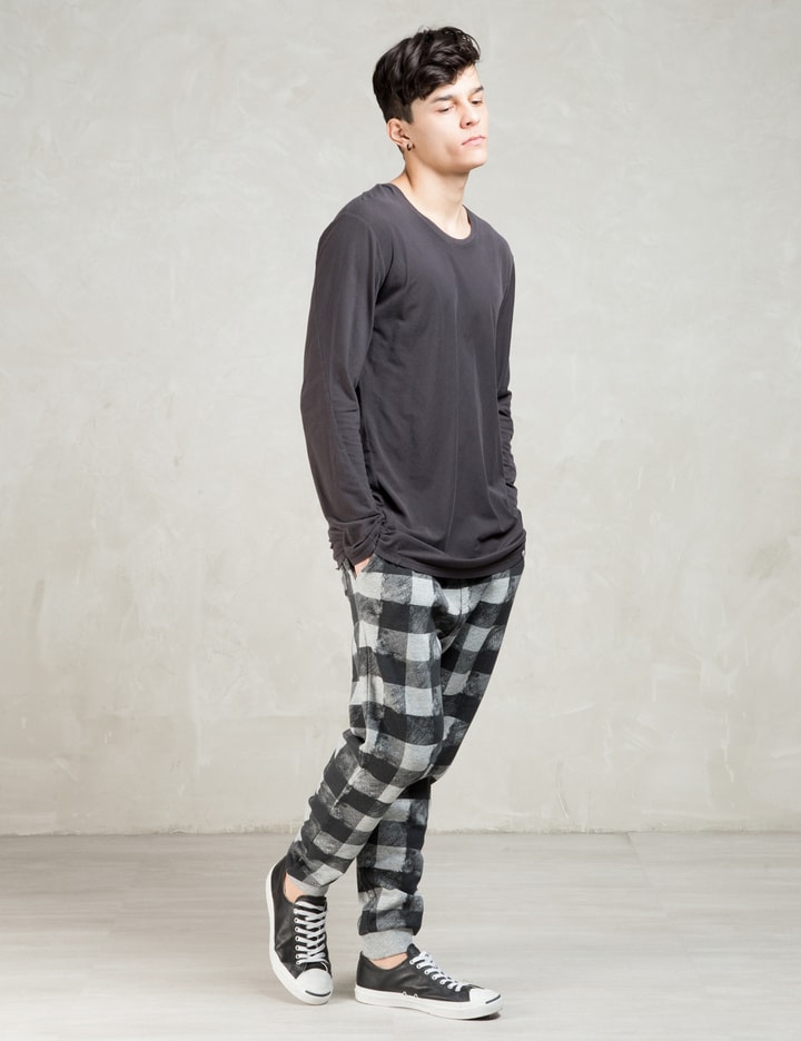 Grey Fuzzy Check Tell Trousers Placeholder Image