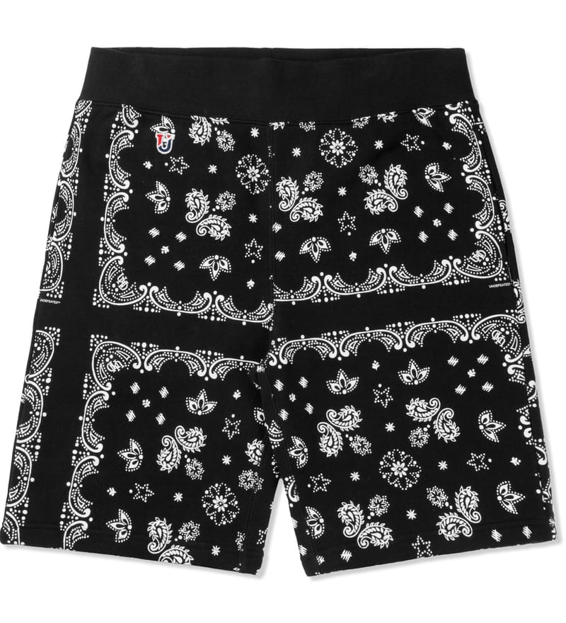 Undefeated - Black Bandana Sweatshorts 