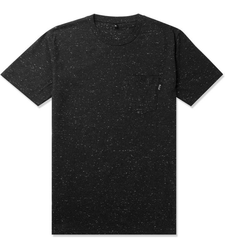 Speckled Black Cotton Fancy Pocket T-Shirt Placeholder Image