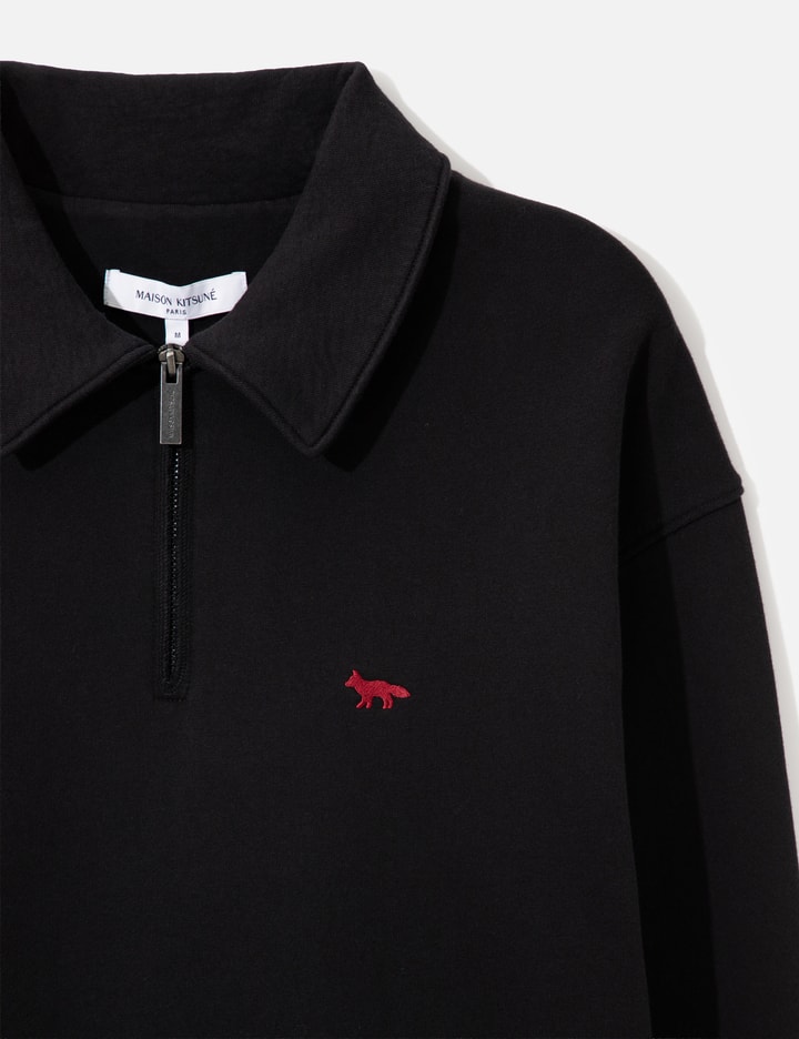 Maison Kitsuné Profile Fox Zipped Polo Sweatshirt