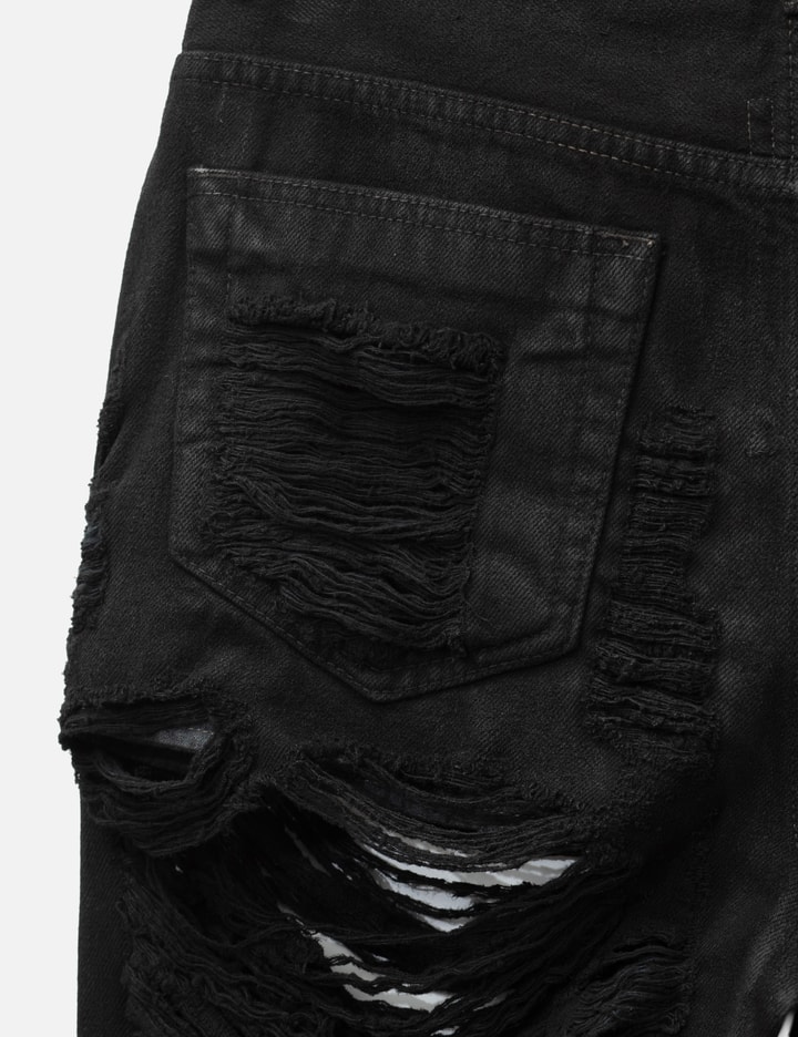 Rick Owens Drkshdw Fog Cut Shredded Denim Jeans