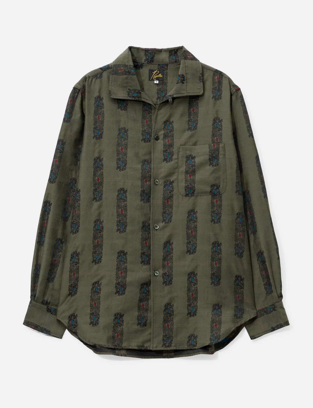 Pin-Tuck Collar Shirt - Abstract Jacquard view 7