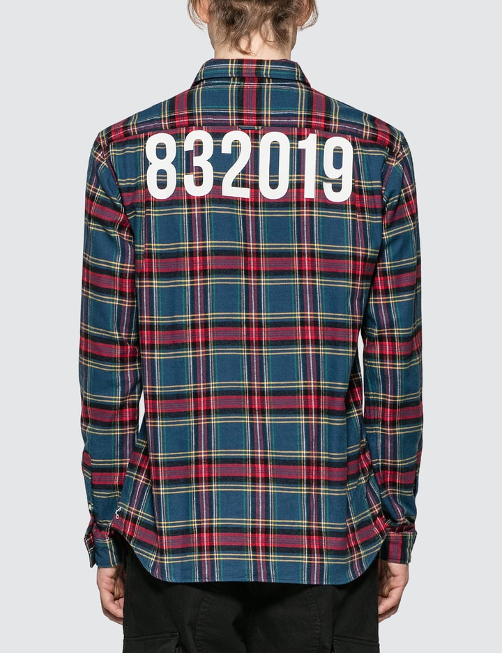 Flannel Check Beads Code Regular Collar Shirt Placeholder Image