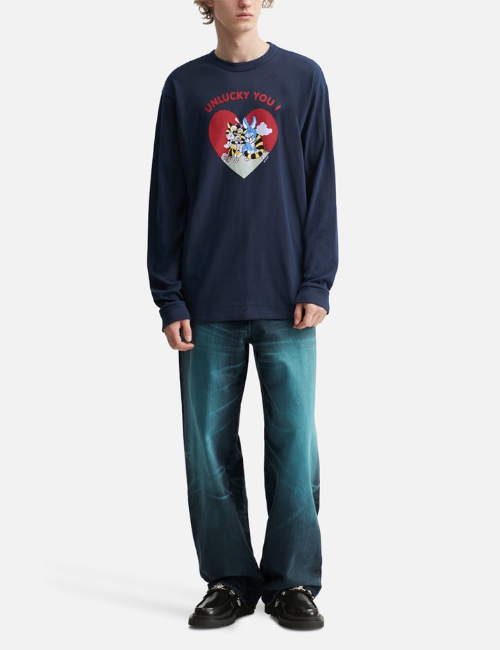 'KENZO Cartoon' Outlined Relax Long Sleeve T-Shirt view 5