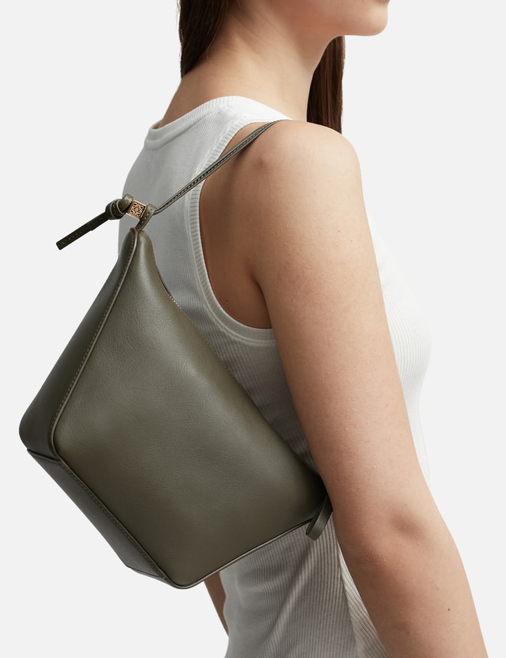 Loewe Mini Hammock Hobo Bag In Classic Calfskin In Green