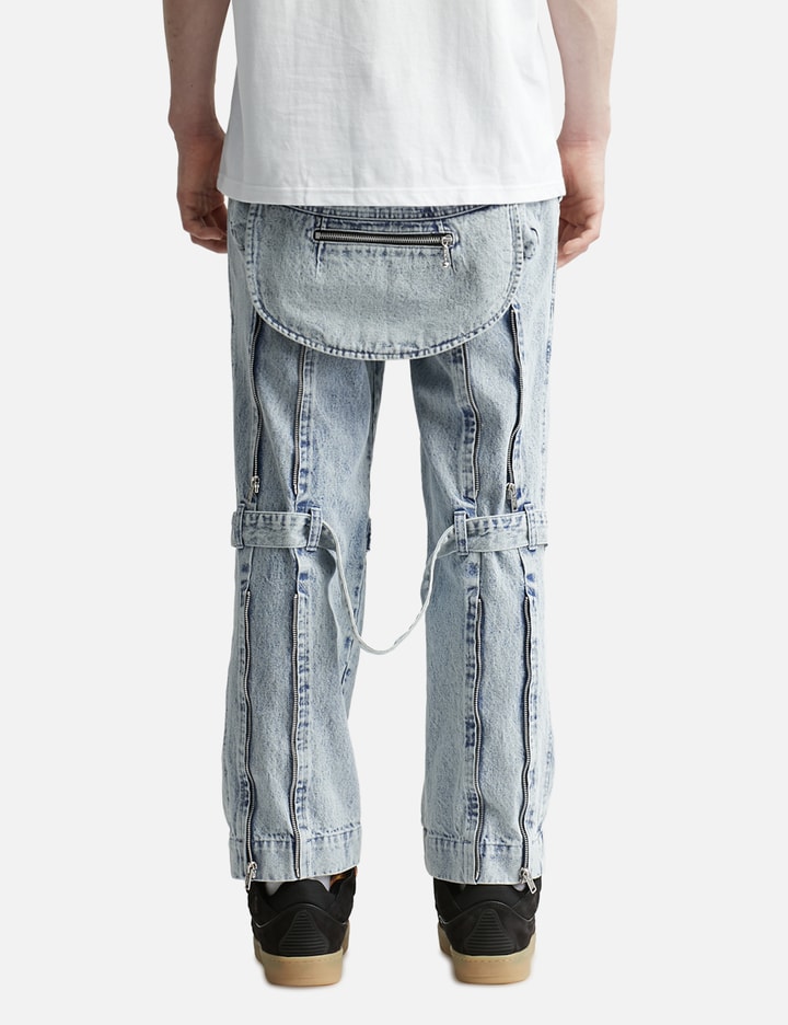 DENIM WASHED BONDAGE PANTS Placeholder Image