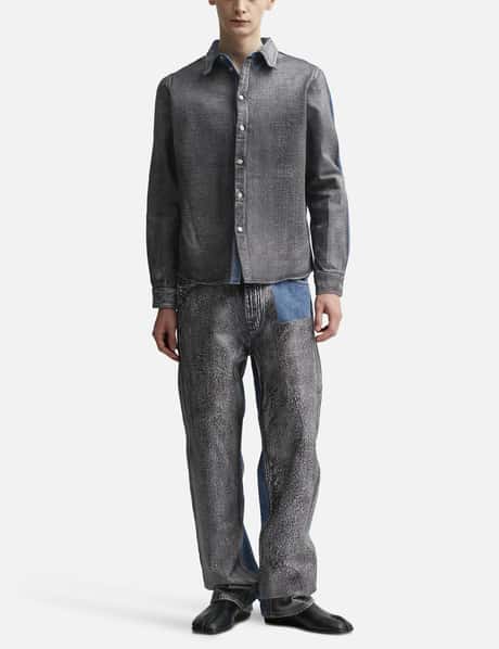 MM6 Maison Margiela - バイカラー デニム シャツ | HBX - ハイプ  