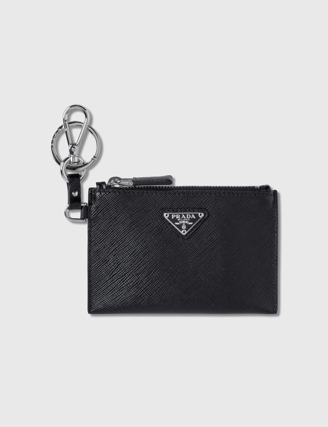 Prada - Leather Logo Keychain Card Holder | HBX - Globally Curated Fashion  and Lifestyle by Hypebeast