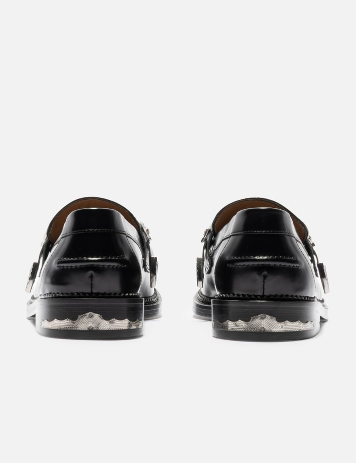 Toga Virilis Metallic-buckle Leather Loafers In Black
