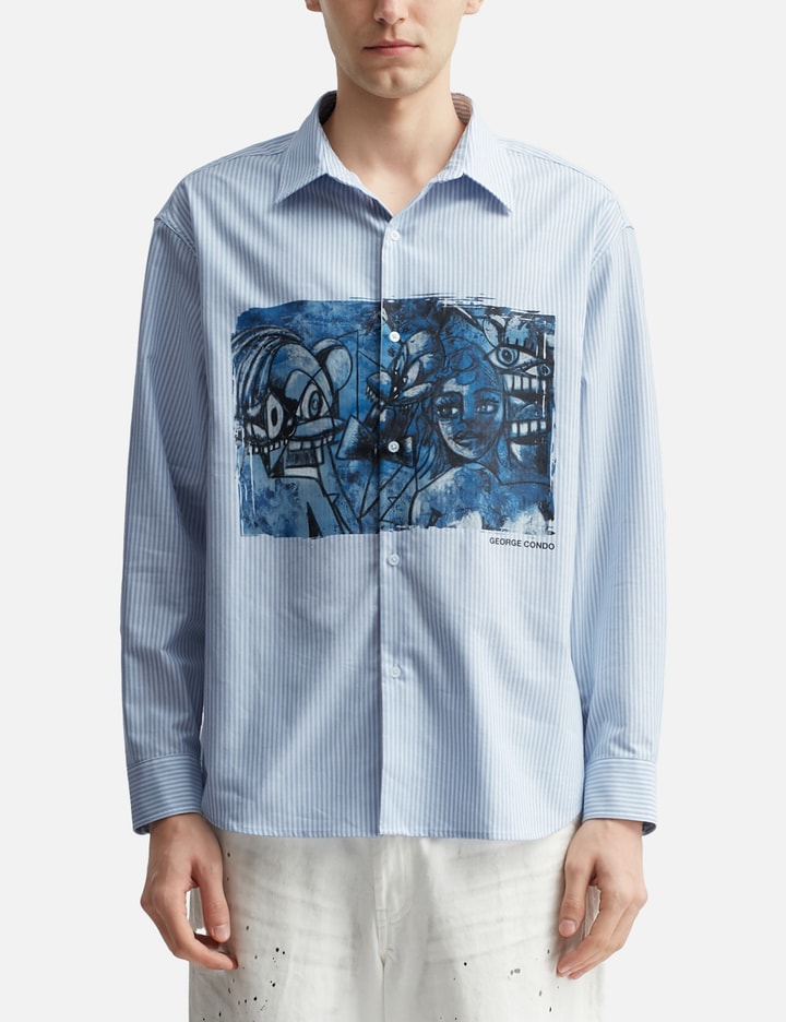 Hypebeast Hypebeast X George Condo Stripe Oxford Shirt