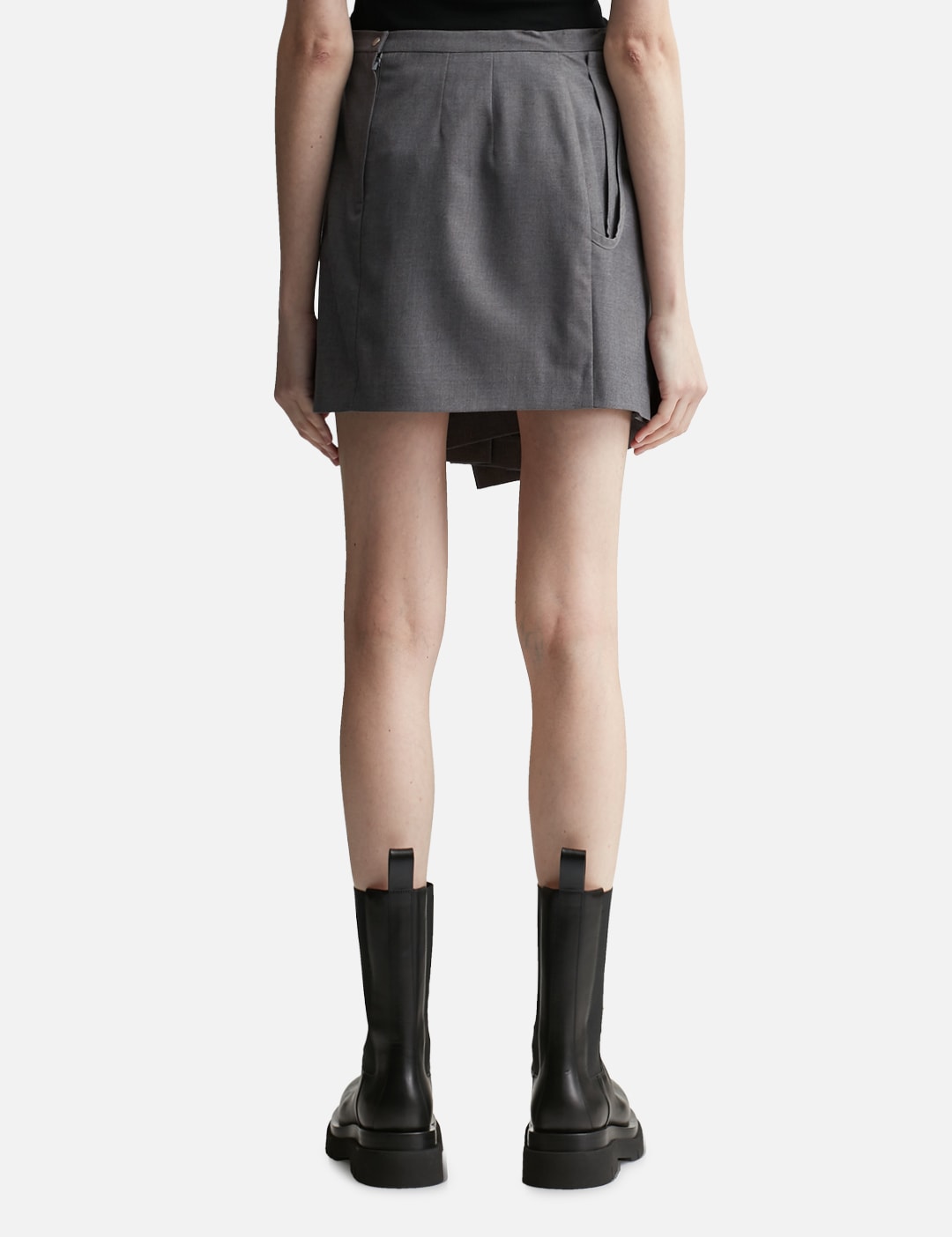 Fold-Detail Pleats Mini Skirt view 10