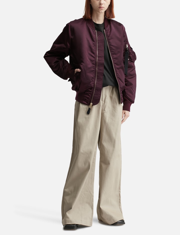 Alpha Industries Ma-1 Base Flight Bomber Jacket In Burgundy
