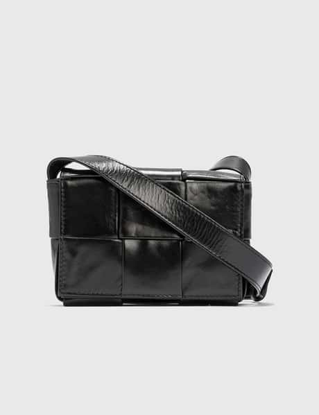 Bottega Veneta Candy Cassette Leather Shoulder Bag in Black for