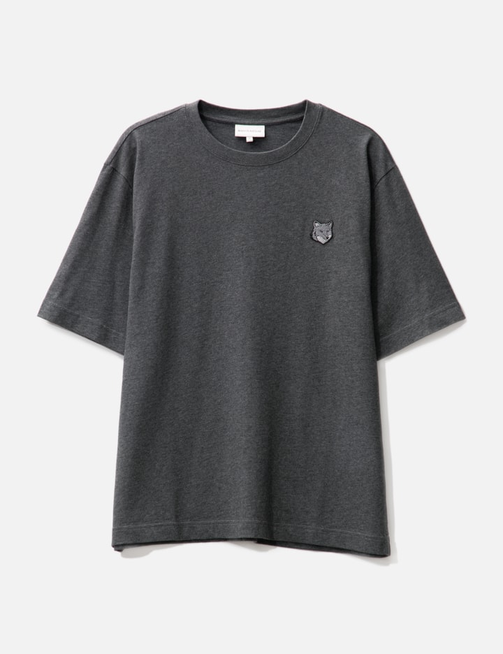 Maison Kitsuné Bold Fox Head Patch Oversize T-shirt In Grey
