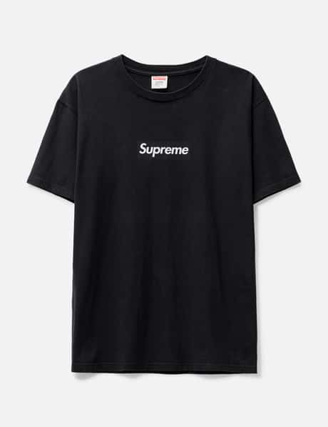 Supreme SUPREME FRIENDS AND FAMILY BLACK ON BLACK BOX LOGO T-SHIRT