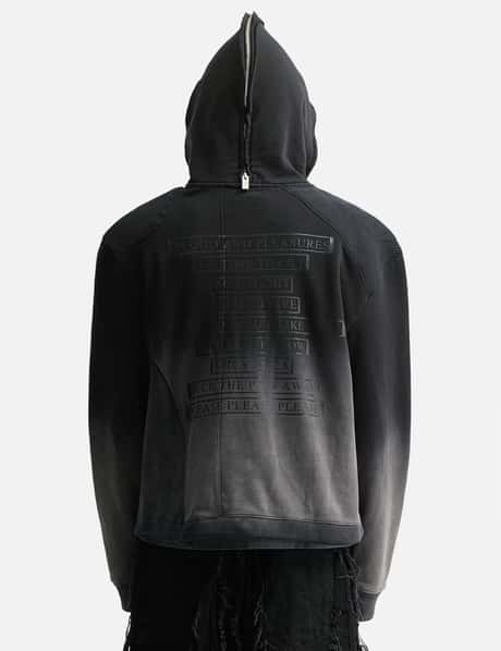 Panelled Padded Zipped Grey Hoodie view 12