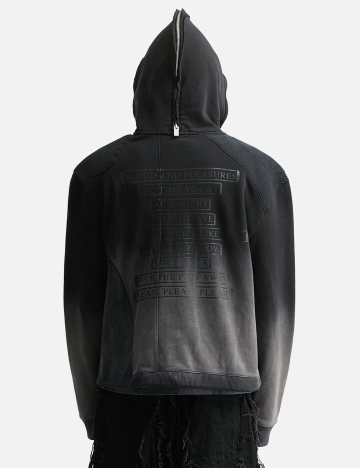 Panelled Padded Zipped Grey Hoodie Placeholder Image