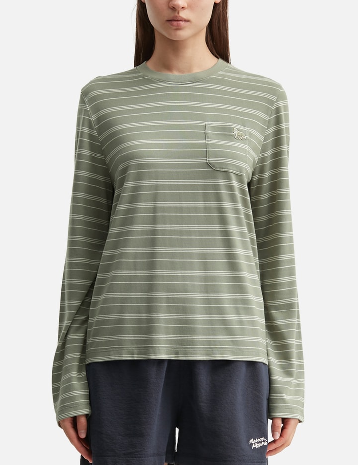 Maison Kitsuné Striped Long Sleeve Regular T-Shirt