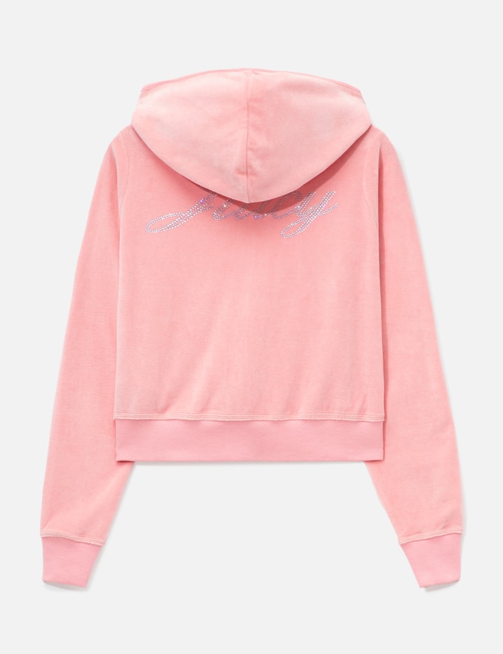 Sporty & Rich Sporty & Rich X Juicy Couture Script Velour Zip Hoodie