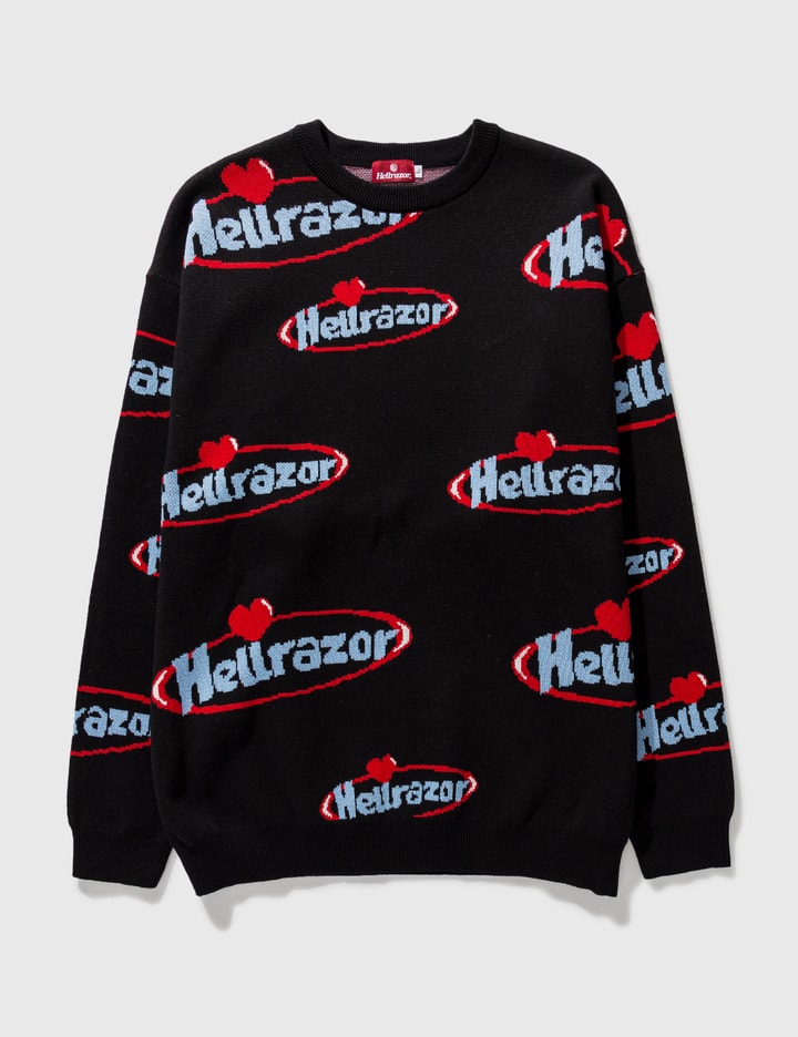 Hellrazor Sweetness Knit Sweater In Black