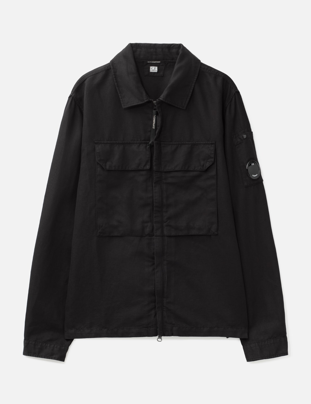 Cotton/Linen Zipped Lens Overshirt