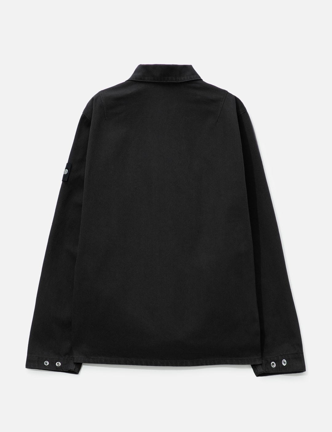 Garment Dyed Denim Zip-Up Overshirt view 9