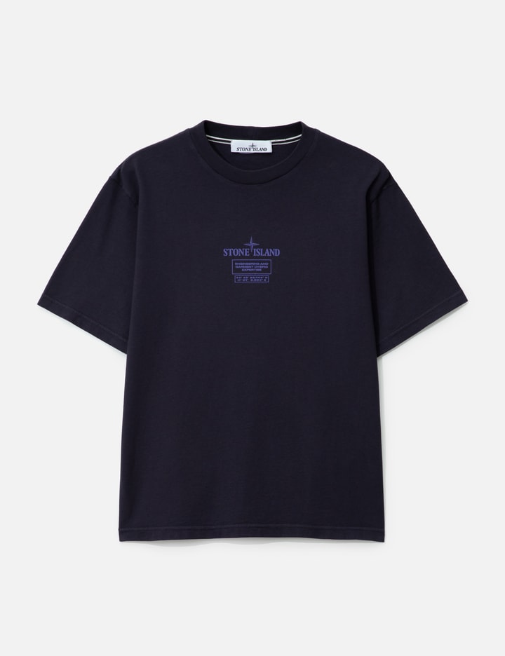 Stone Island 2100037 T-shirt With Logo Plaque Made From Combed Cotton In Blue