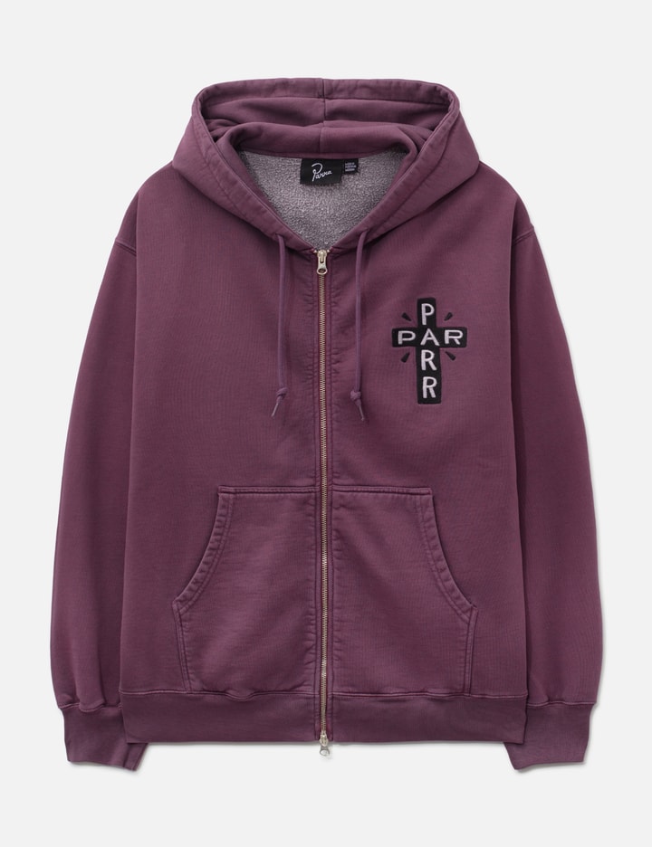 By Parra A Cross To Bear Zip Hooded Sweatshirt