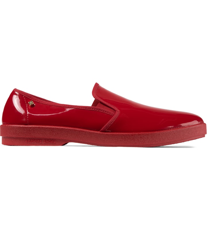 Red Vinyl Slip-on Shoes Placeholder Image