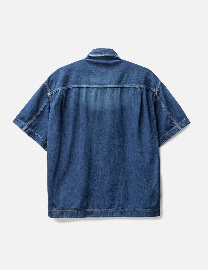 名作sacai SWITCHED DENIM SHIRT デニムシャツ 再構築｜メンズ