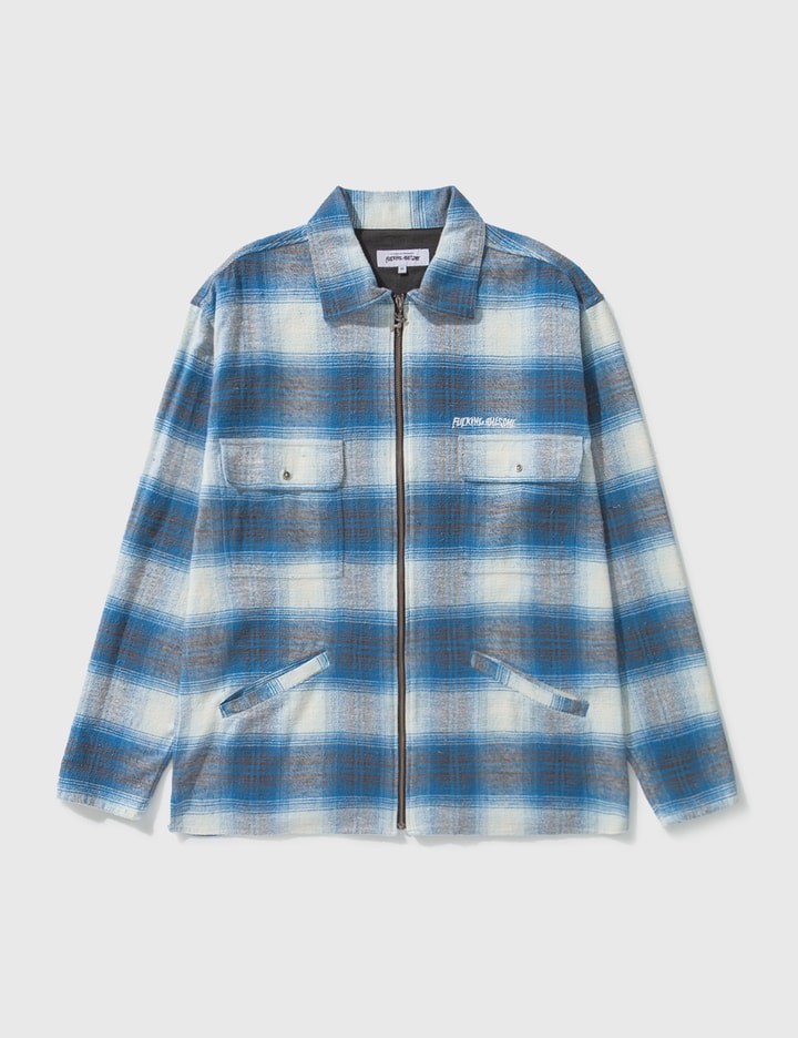 Full Zip Flannel Long Sleeve Shirt Placeholder Image