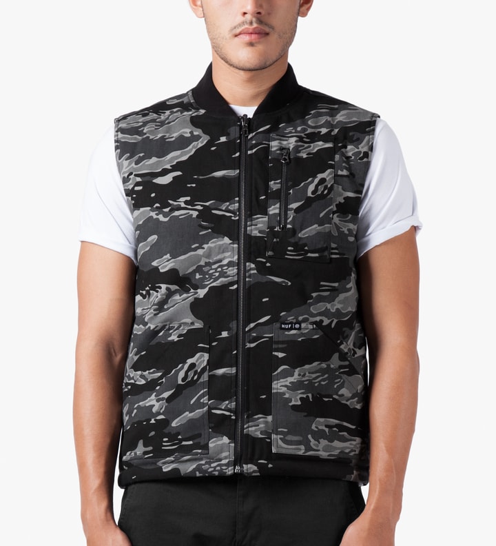 Black Camo/Reversed Tiger Camo Reversible Vest Placeholder Image