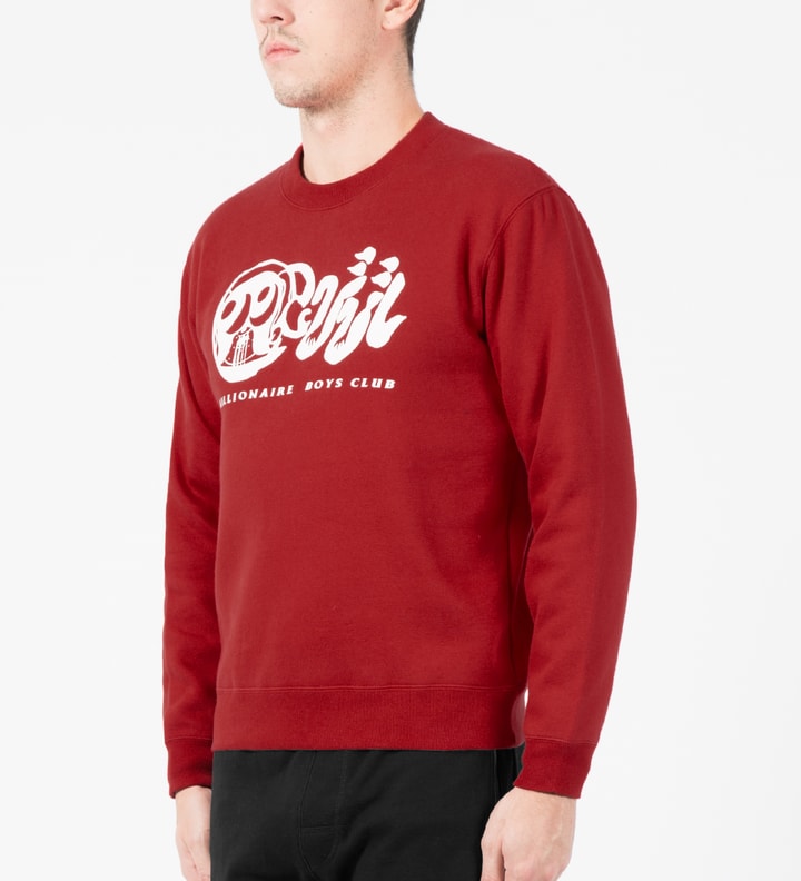 Billionaire Boys Club Red SKLOCT OG Logo Crewneck Sweater